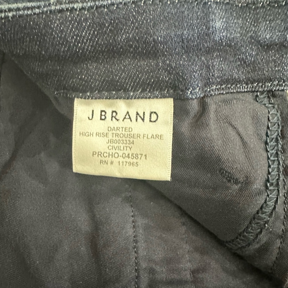 J Brand DARK WASH CIVILITY FLARED‎ JEANS Sz. 29 - Picture 12 of 16